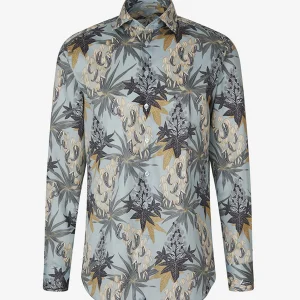 Camisa de Algodón Estampada