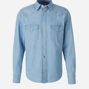 Camisa Bolsillos Denim