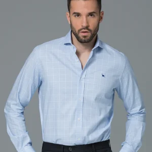 Camisa cuadro gales azul