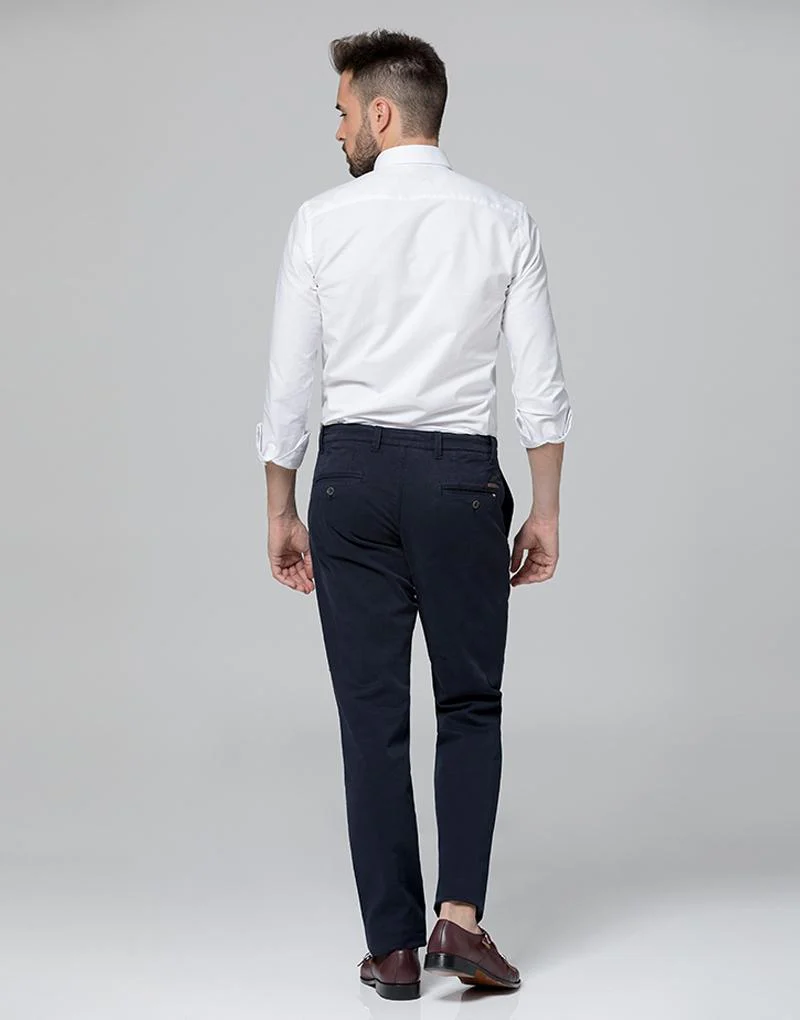 Pantalón chino entretiempo regular azul marino - Imagen 3