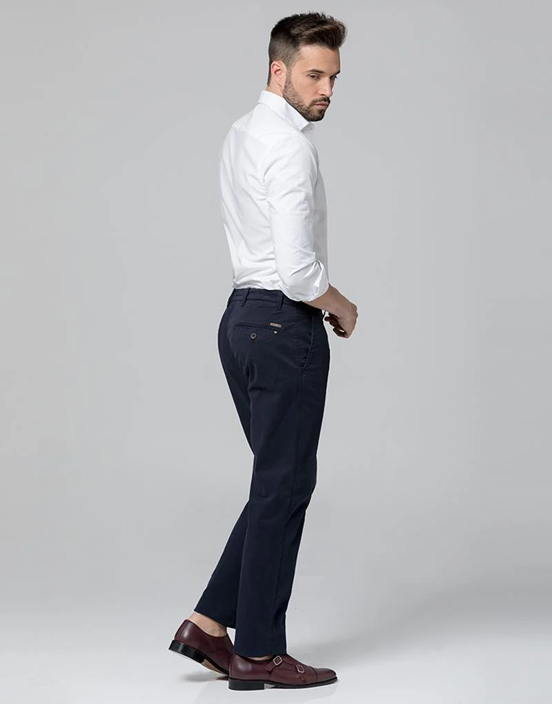 Pantalón chino entretiempo regular azul marino - Imagen 4