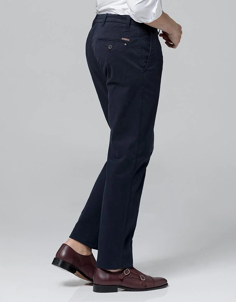 Pantalón chino entretiempo regular azul marino