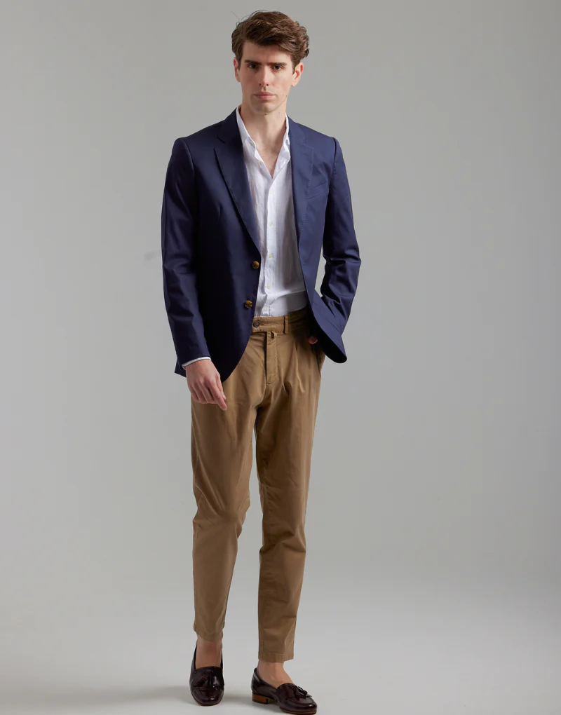 Americana algodón patch marino - Imagen 7