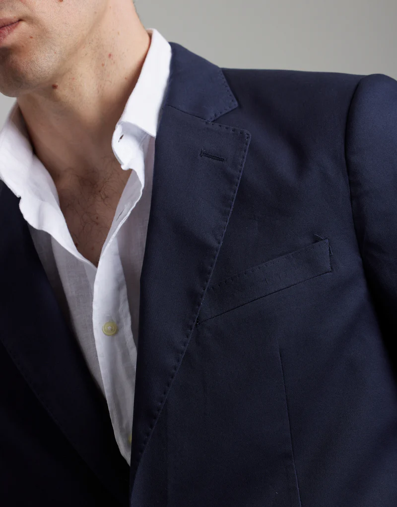 Americana algodón patch marino - Imagen 8