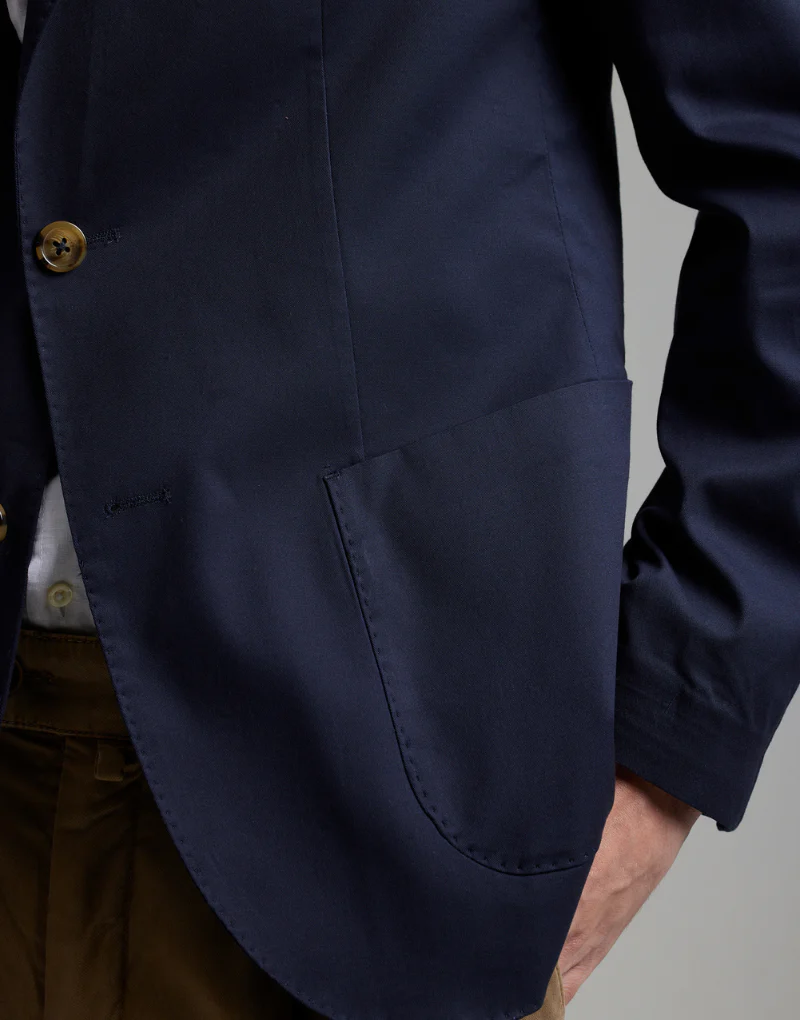 Americana algodón patch marino - Imagen 9