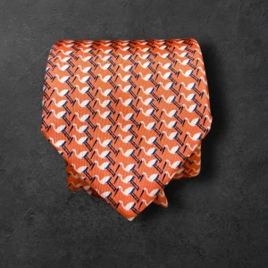 Corbata seda twill flamencos coral