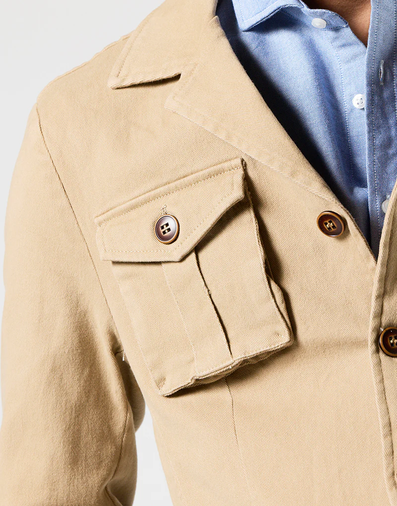 Sahariana solapa beige - Imagen 6