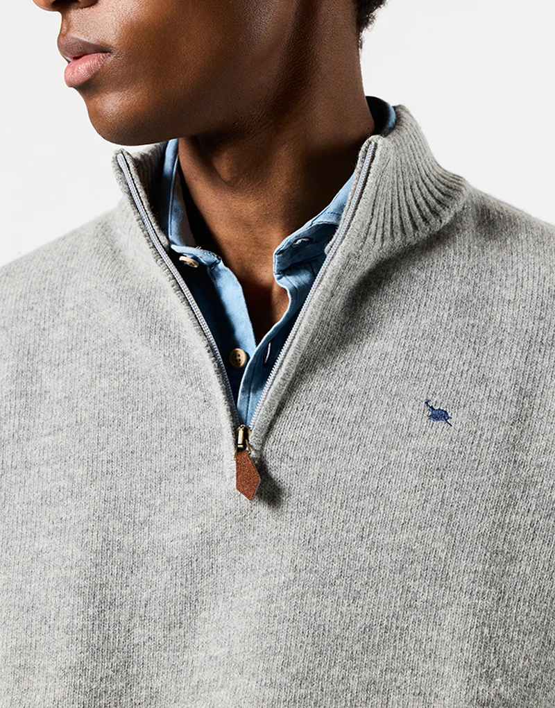 Jersey cremallera lambswool gris - Imagen 5