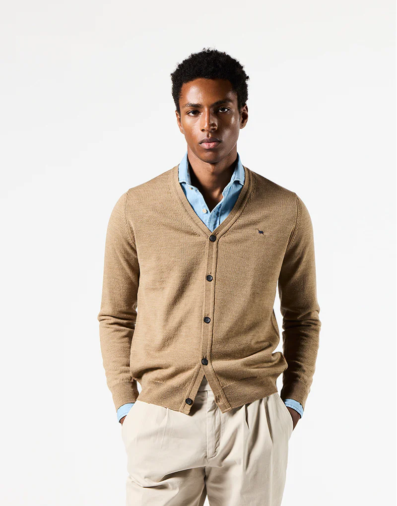 Cardigan basic camel - Imagen 3
