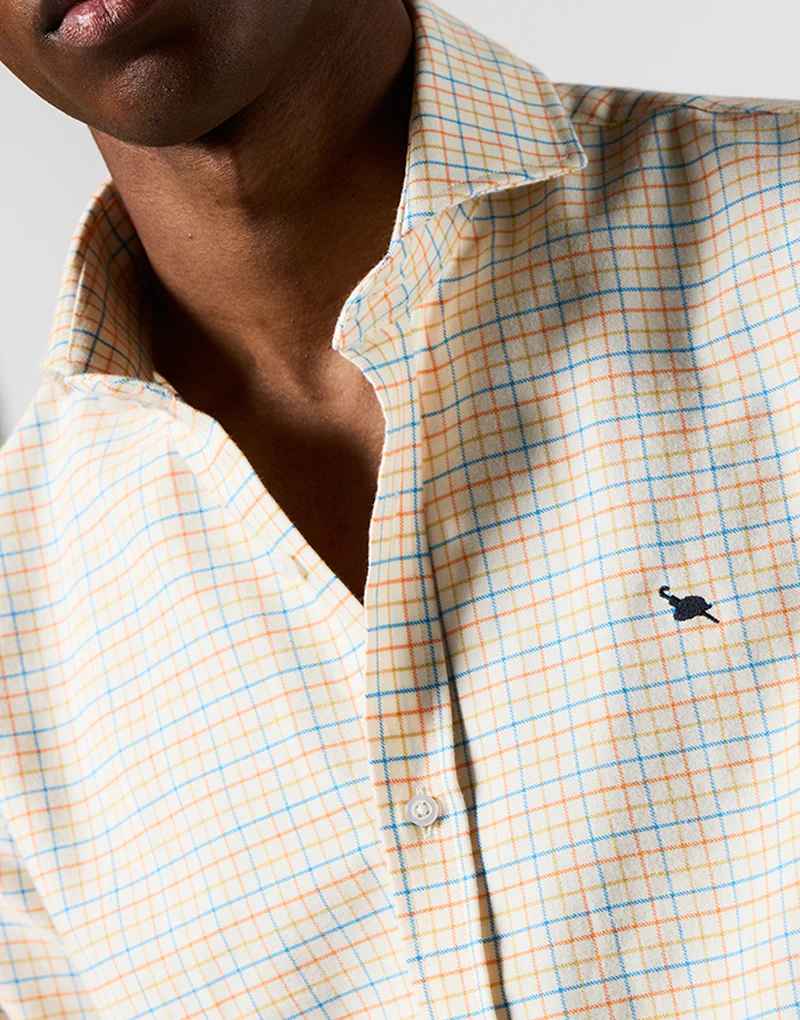 Camisa Italia mini cuadros harrys mostaza - Imagen 5