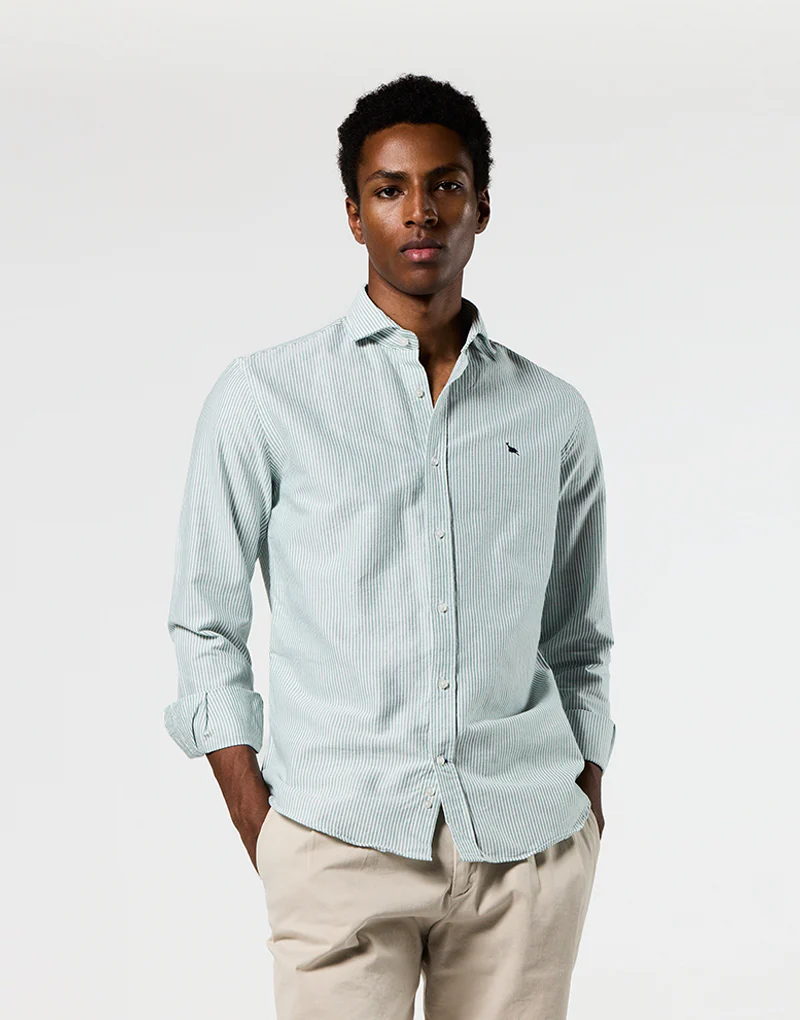 Camisa italia oxford raya verde - Imagen 3