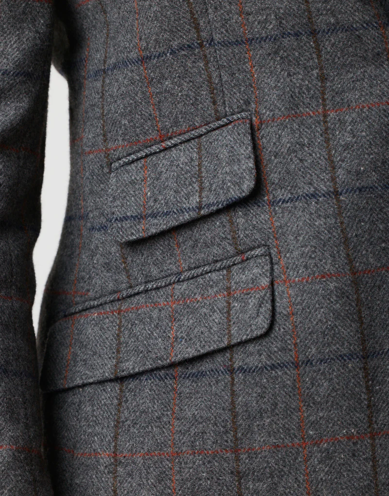 Americana cuadro ventana gris - Imagen 4