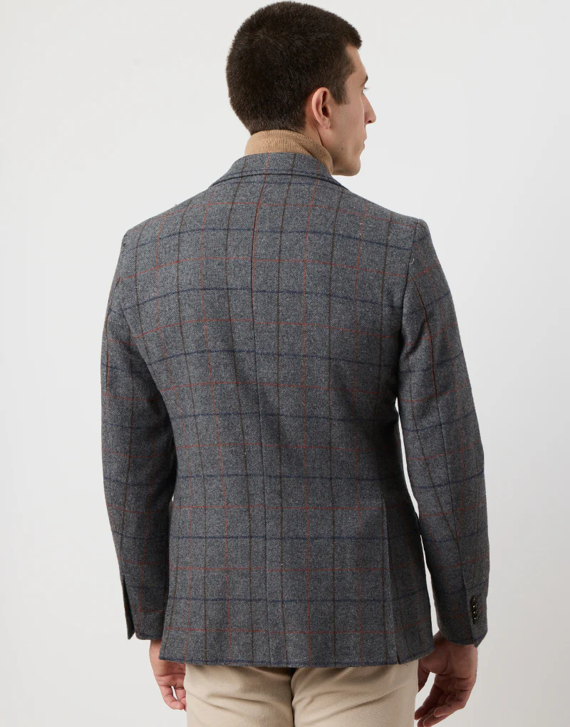 Americana cuadro ventana gris - Imagen 5