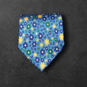 Corbata seda twill liberty azul