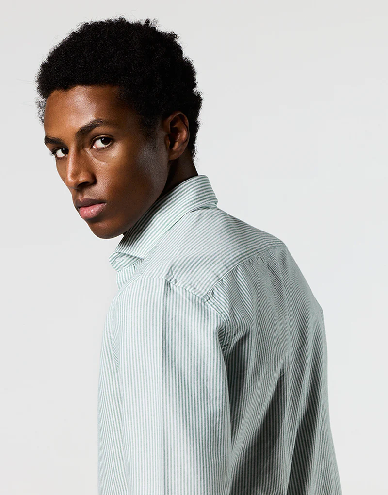 Camisa italia oxford raya verde - Imagen 7