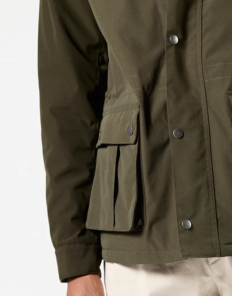 Parka verde cuatro bolsillos - Imagen 5