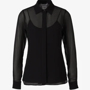 Blusa Fluida Semitransparente