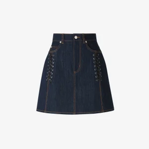 Falda Mini Denim Encaje