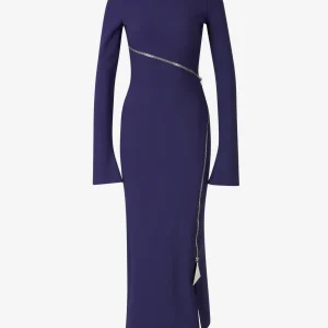 Vestido Midi con Cremalleras