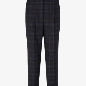 Pantalones Lana Motivo Cuadros