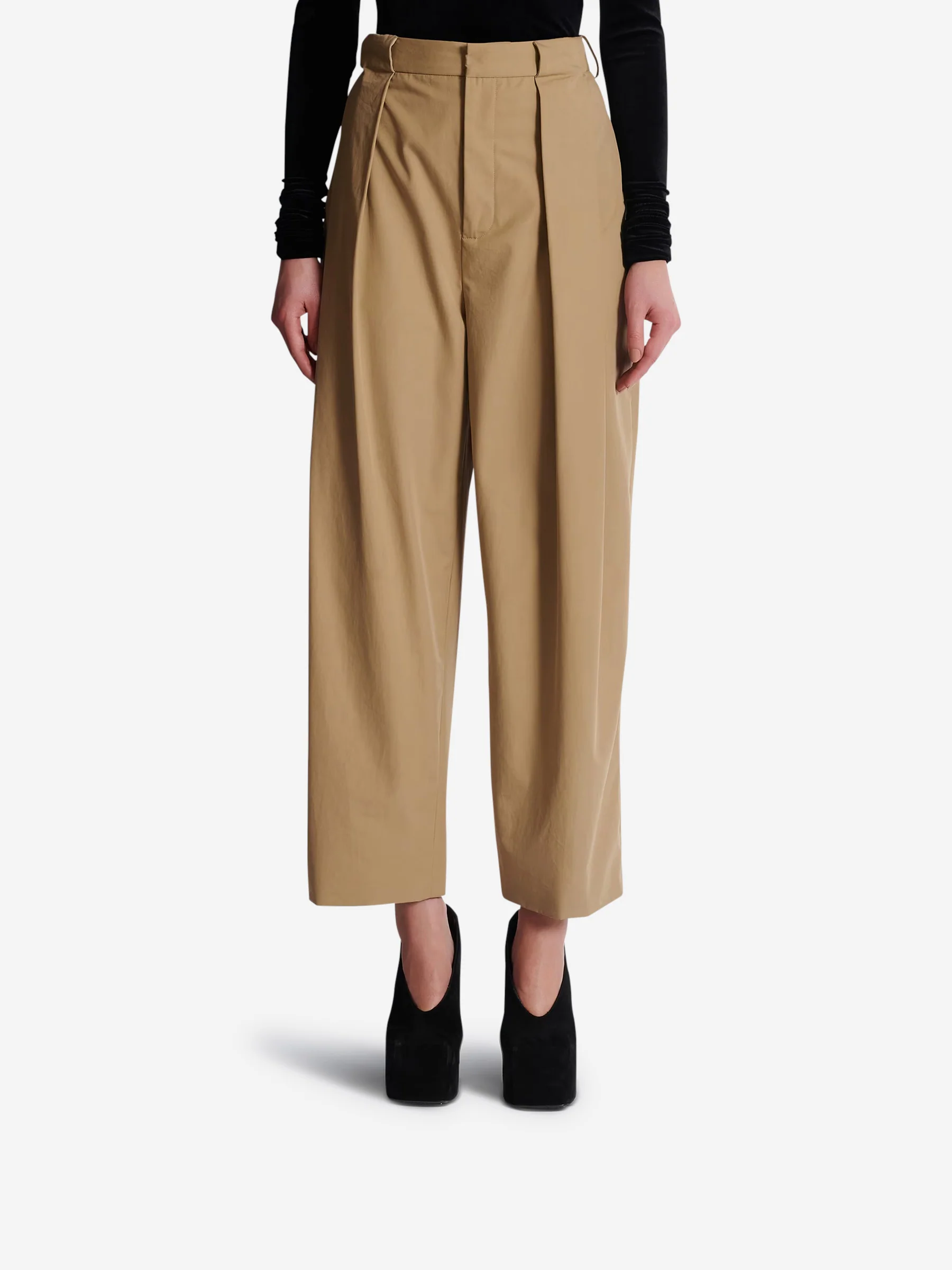 Pantalones Plisado Algodón - Imagen 3