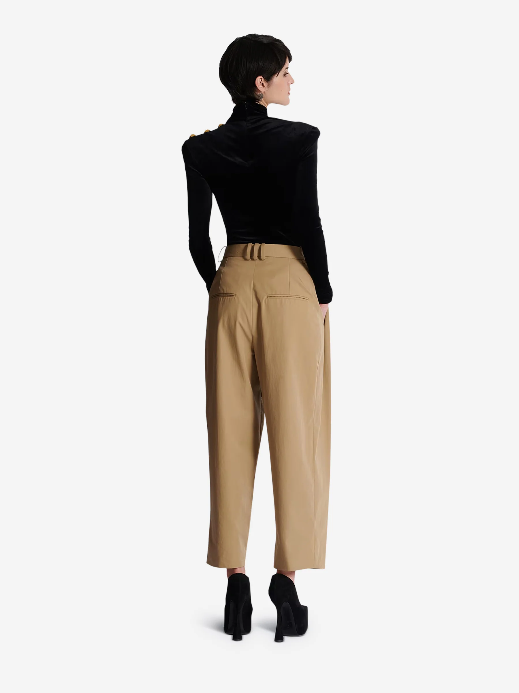 Pantalones Plisado Algodón - Imagen 4