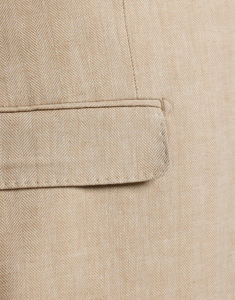 Americana lino espigas beige - Imagen 8