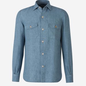 Camisa Bolsillos Lino