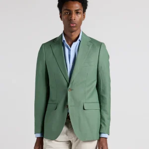 Americana lino lisa verde