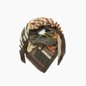 FULAR LINEN GRAPH WOOL - BROWN