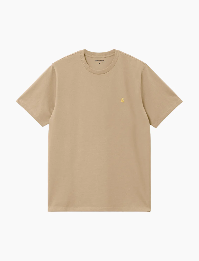 Camiseta S/S Chase - SABLE / GOLD - Imagen 3