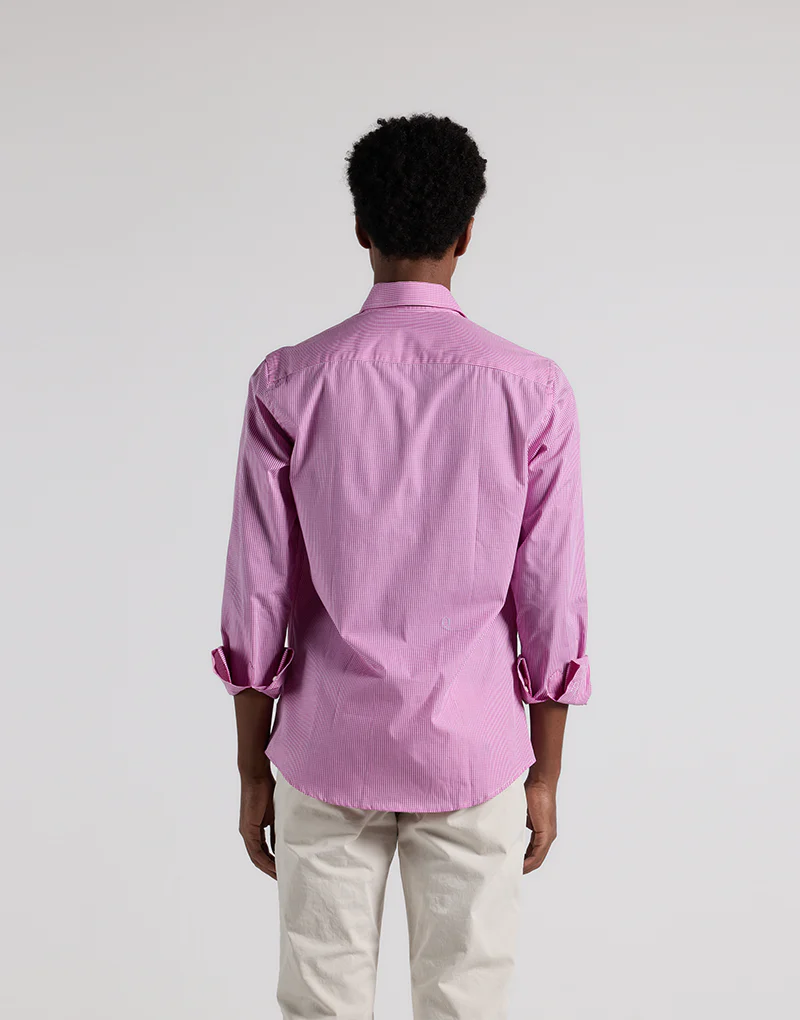 Camisa italia cuadros vichy grosella - Imagen 3