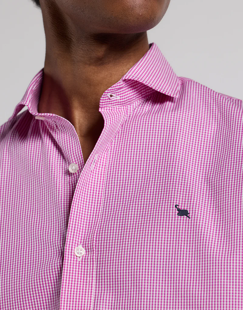 Camisa italia cuadros vichy grosella