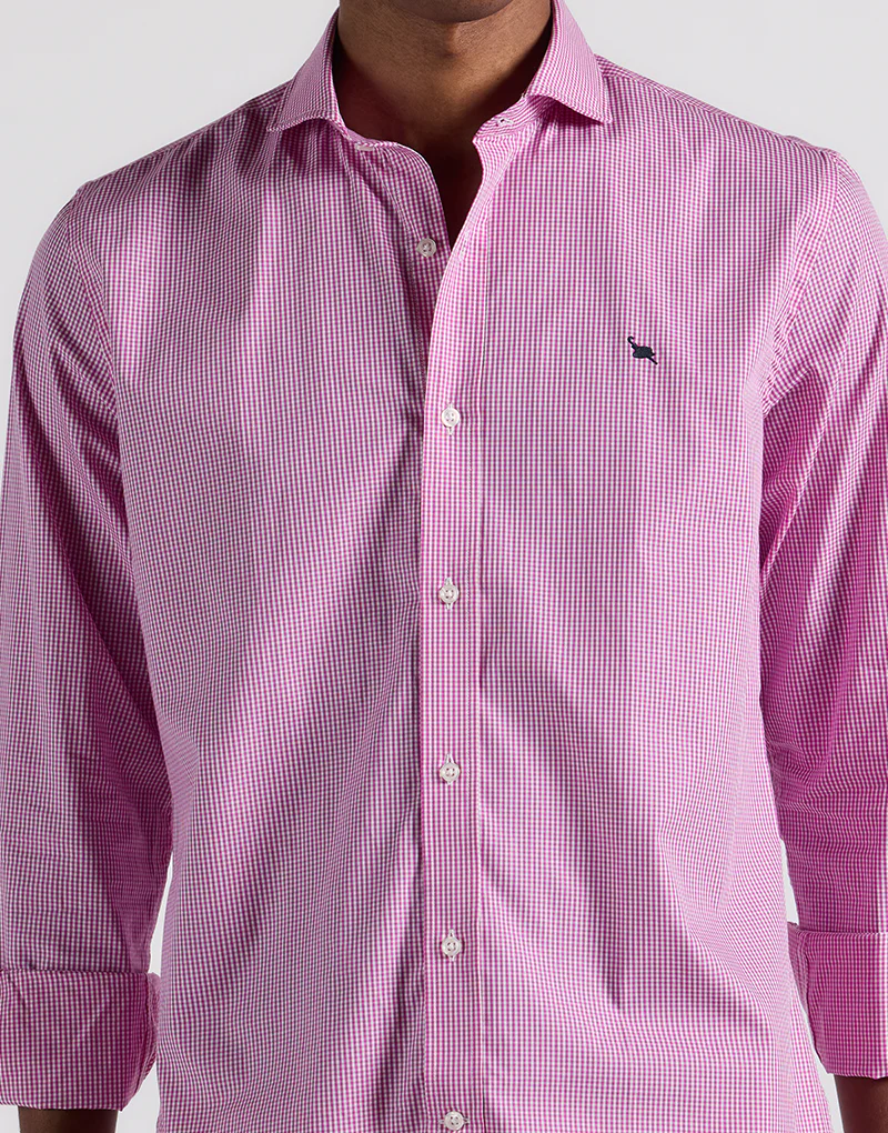 Camisa italia cuadros vichy grosella - Imagen 4