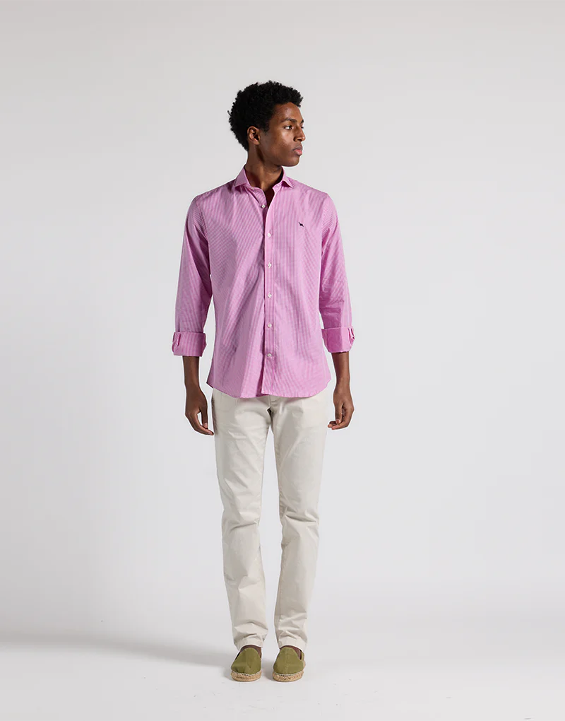 Camisa italia cuadros vichy grosella - Imagen 5