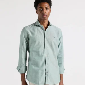 Camisa italia oxford lisa verde