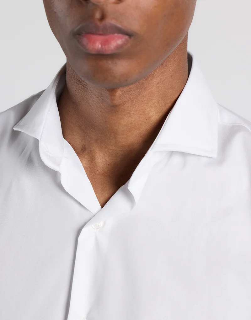 Camisa elastic lisa blanca