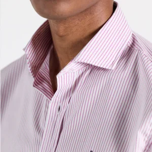 Camisa elastic rayas grosella