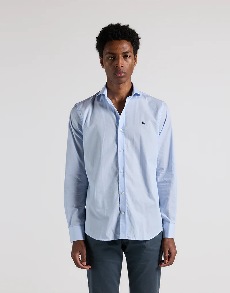 Camisa mil rayas azul celeste - Imagen 3