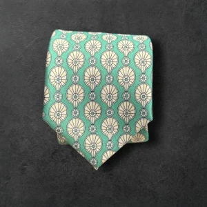 Corbata globo verde y amarillo