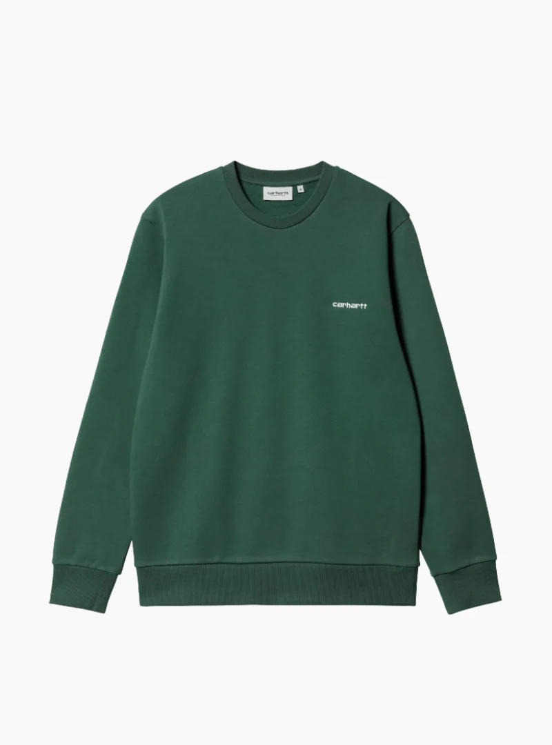 Sudadera Script Embroidery - treehouse / white