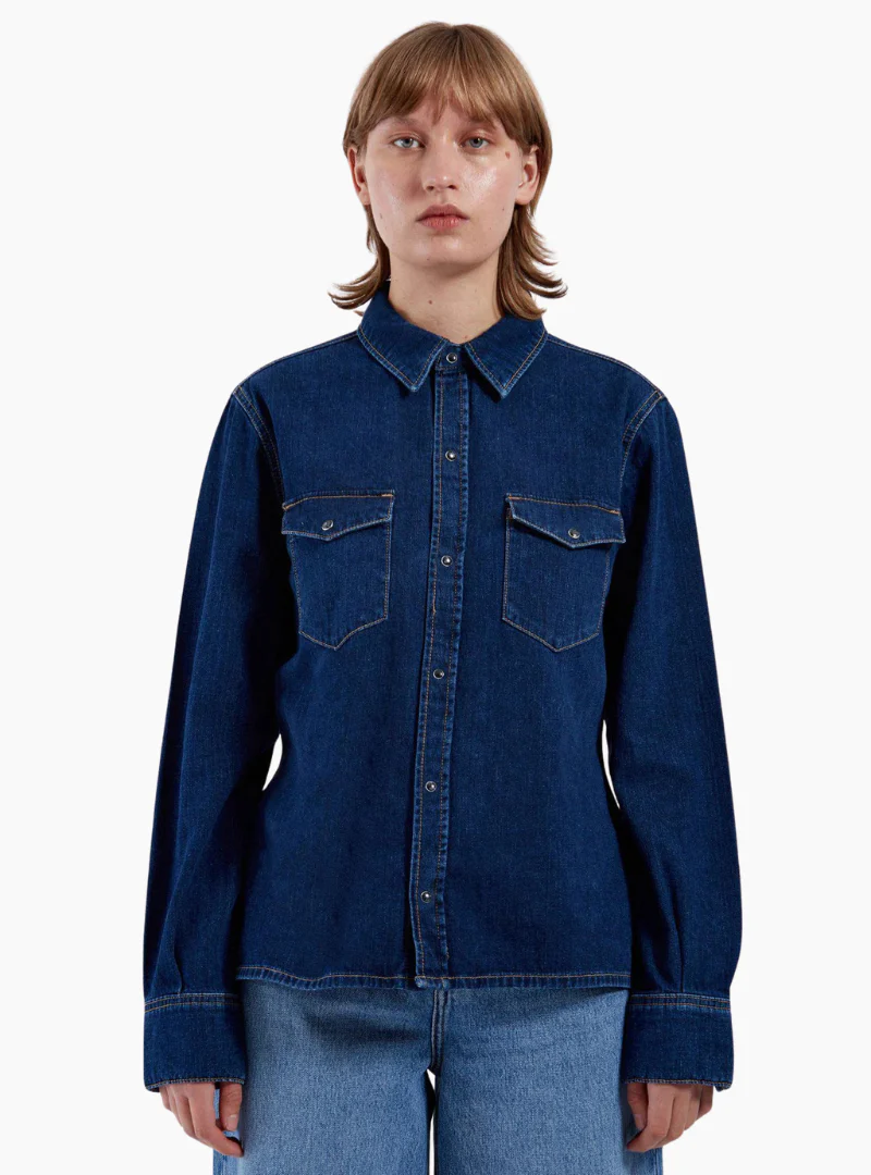 Camisa vaquera Sukie - dark retro - Imagen 5