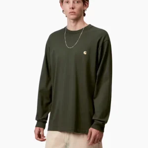 Camiseta L/S Chase - Olive / Gold