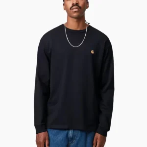 Camiseta L/S Chase - Dark Navy / Gold