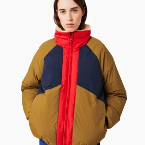 Anorak acolchado color block