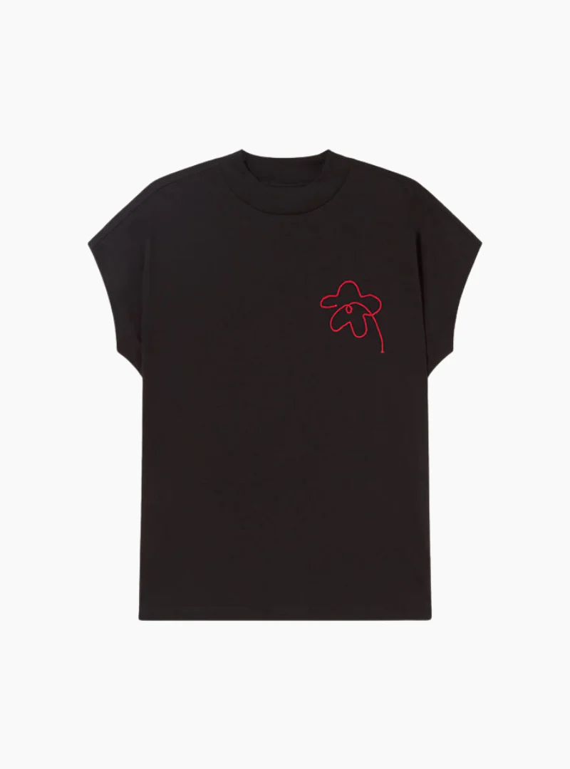 Camiseta bordada a mano Flower Volta - Imagen 6