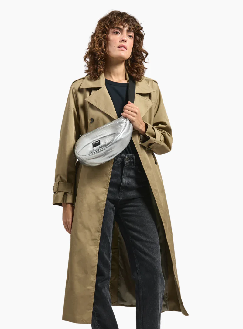 Bolso bandolera Silver Glossy - Imagen 3