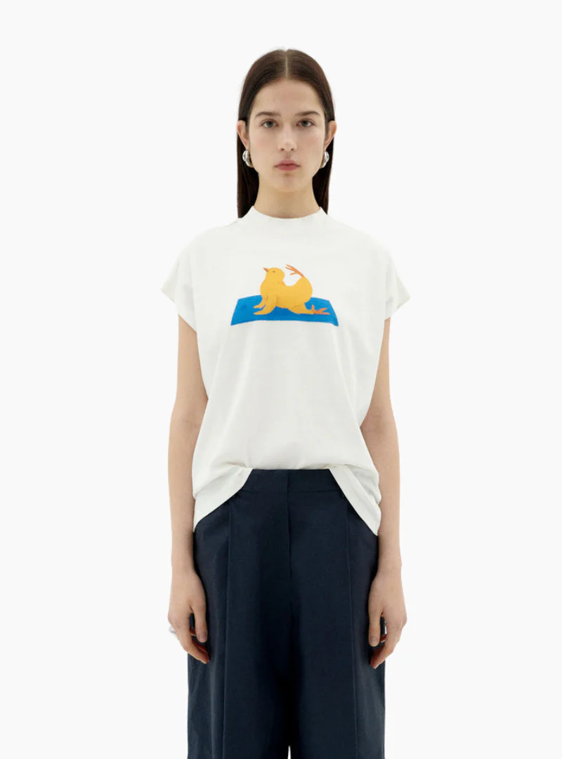 Camiseta Yogui Animal Volta - white