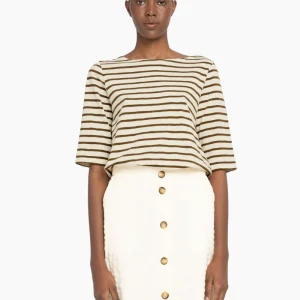 Camiseta Bogak - cream / brown