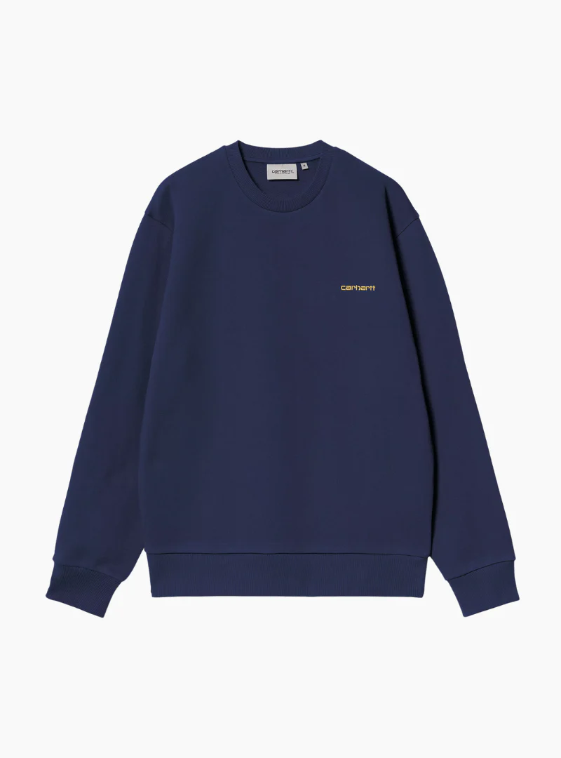 Sudadera Script Embroidery - ink / yellow - Imagen 4